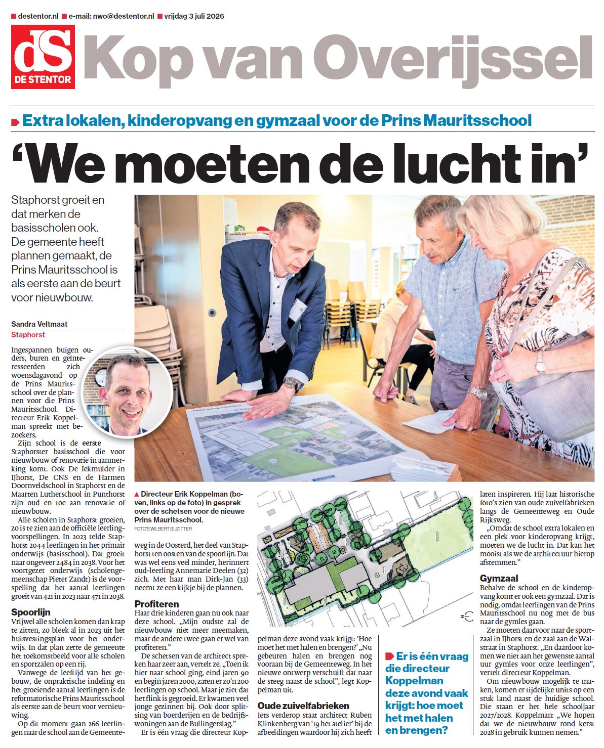 Artikel de Stentor Prins Mauritsschool